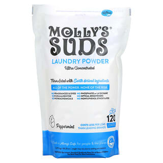 Molly's Suds, Polvo para lavar, ultraconcentrado, hierbabuena, 120 cargas, 80.25 oz (2.275 kg)