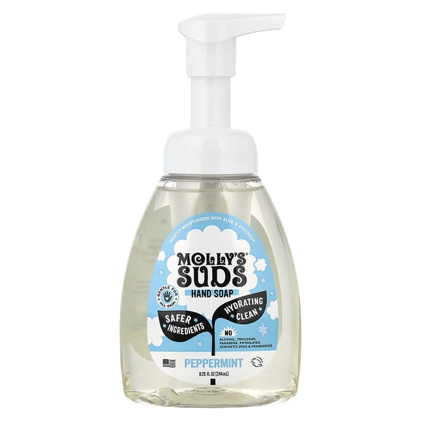 Molly's Suds, 핸드솝, 페퍼민트, 244ml(8.25fl oz)