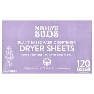 Molly's Suds, Folhas de Secador, Lavanda, 120 Folhas