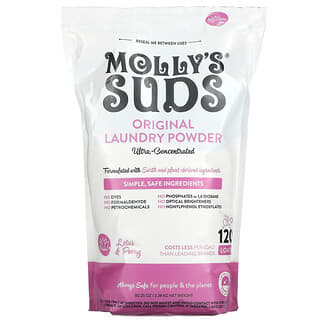 Molly's Suds, Polvo para ropa original, Loto y peonía, 2,28 kg (80,25 oz)
