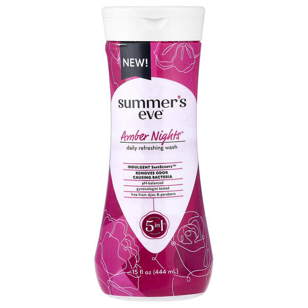 Summer's Eve, 5 in 1™ 데일리 리프레싱 워시, Amber Nights™, 444ml(15fl oz)