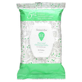 Summer's Eve, 5 in 1 Cleansing Cloths, Aloe Love, 32 Cloths