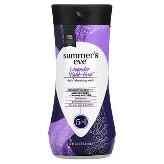 Summer's Eve (سمرز إيف)‏, غسول بالخزامى للاستخدام الليلي، للبشرة الحساسة ، 12 أونصة سائلة (354 مل)
