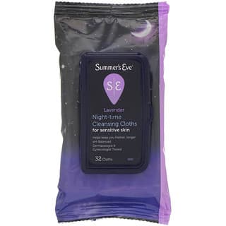Summer's Eve, 5 in 1 Cleansing Cloths, Night-Time, Lavender, 32 Cloths