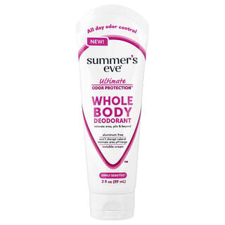 Summer's Eve, Desodorante para todo el cuerpo, Simply Sensitive®, 89 ml (3 oz. líq.)