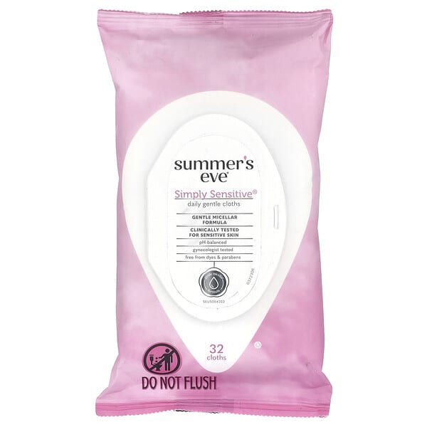 Summer's Eve, 5 合 1 清潔布，敏感型，32 塊