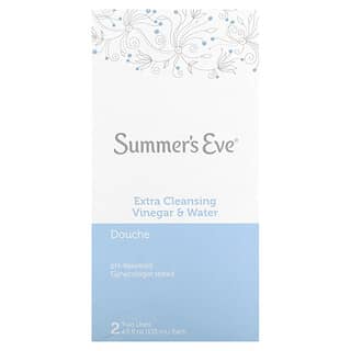Summer's Eve, Douche, Extra nettoyant, Vinaigre et eau, 2 unités, 133 ml chacune