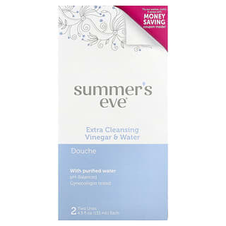 Summer's Eve, Douche, Extra Reiniging, Azijn & Water, 2 Eenheden, 4.5 fl oz (133 ml) Elk