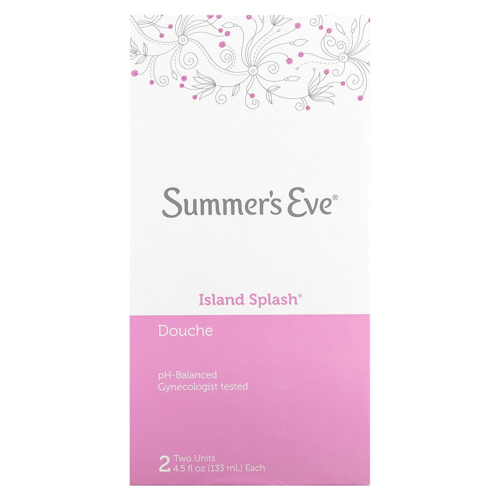 Summer's Eve, Douche, Island Splash, 2 Two Units, 4.5 fl oz (133 ml) each