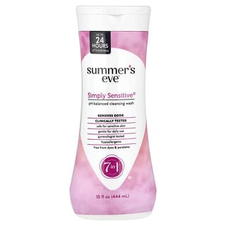 Summer's Eve, Solución de limpieza con pH equilibrado 7-in-1™, Simply Sensitive®, 444 ml (15 oz. líq.)
