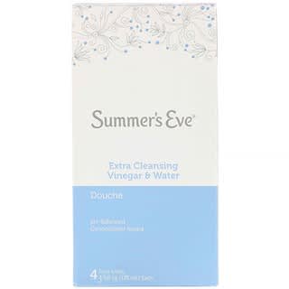 Summer's Eve, Douche, Vinegar & Water, Extra Cleansing, 4 Units, 4.5 fl oz (133 ml) Each