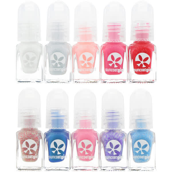 SuncoatGirl, Kit de esmalte de uñas a base de agua, Flare and Fancy, 10 piezas