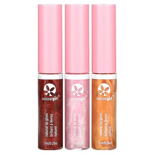 SuncoatGirl, All Natural Lip Gloss, 3 Piece Set, 0.23 oz (7 ml) Each