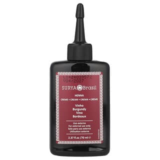 Surya Brasil, Crème au henné, coloration et traitement de soin du cheveux, bordeaux, 70 ml (2,37 fl oz)