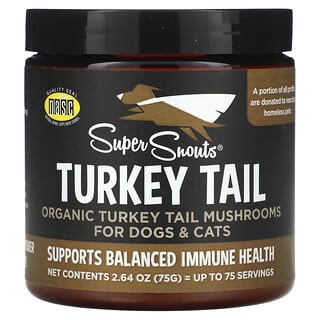 Super Snouts, Organic Turkey Tail Mushrooms For Dogs & Cats, 2.64 oz (75 g)