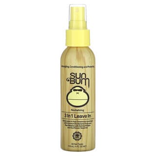 Sun Bum, Revitalizing 3 In 1 Leave In, All Hair Types, 4 fl oz (118 ml)
