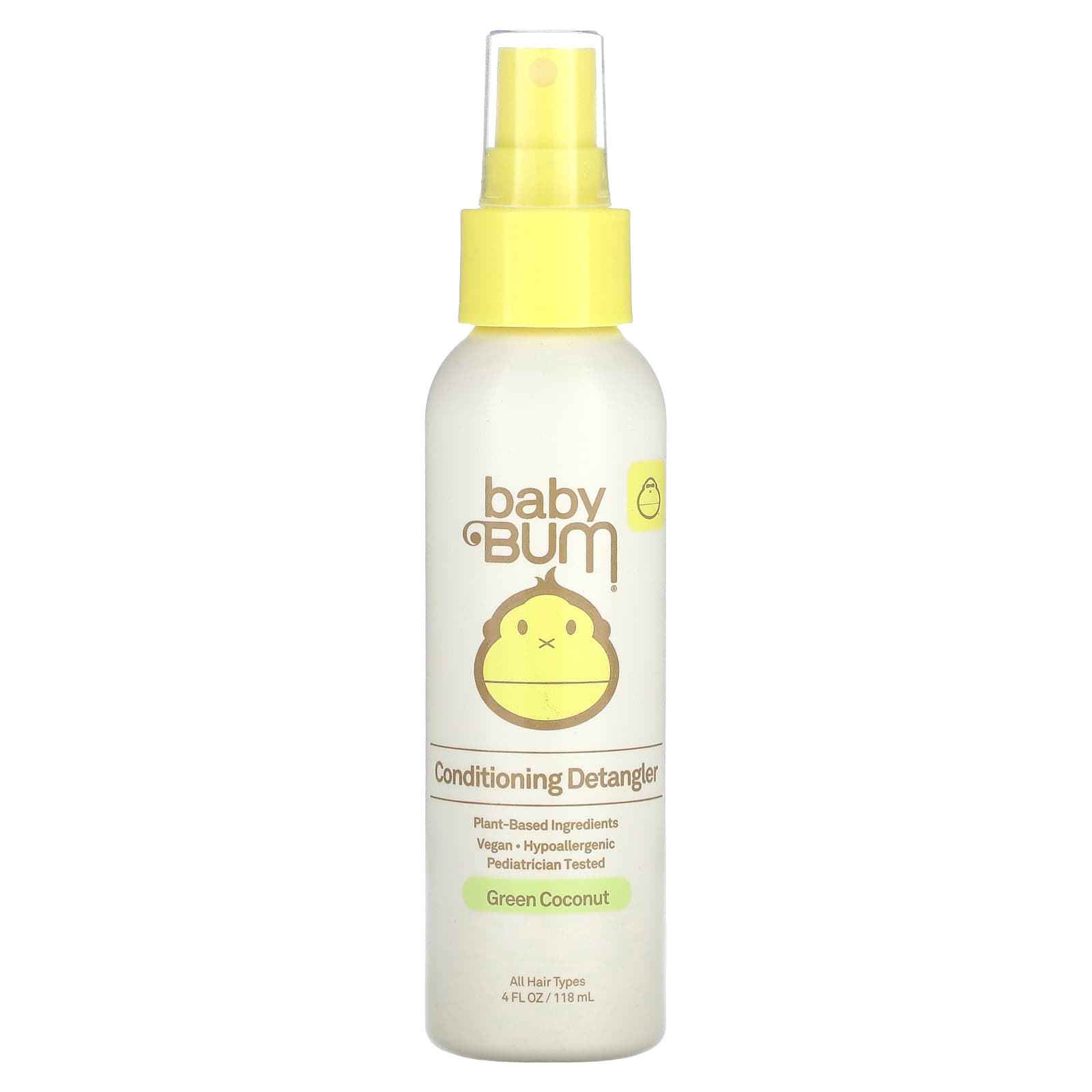 Sun Bum, Baby, Conditioning Detangler, Green Coconut, 4 fl oz (118 ml)