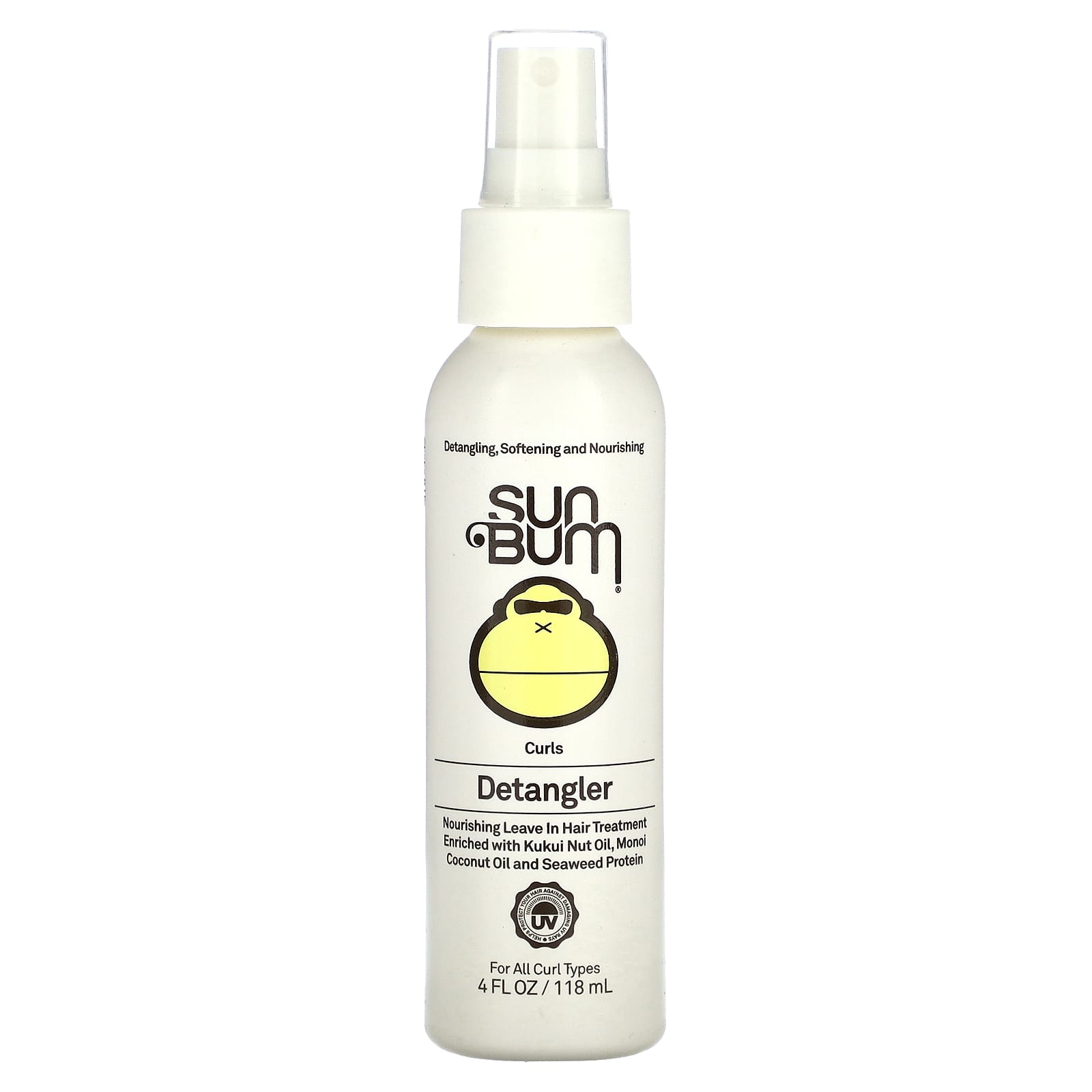 Sun Bum, Detangler, For All Curl Types, 4 fl oz (118 ml)