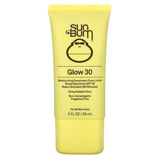 Sun Bum, Glow 30, Loción facial con protector solar humectante, FPS 30, Sin fragancia, 59 ml (2 oz. Líq.)