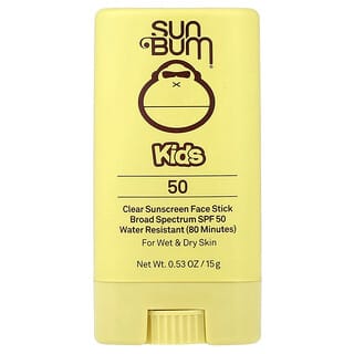 Sun Bum, Protector solar transparente para el rostro en barra para niños, FPS 50, 15 g (0,53 oz)