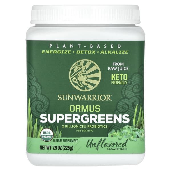 Sunwarrior Ormus Supergreens, Unflavored, 7.9 oz (225 g)