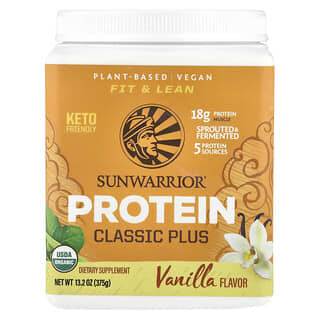 Sunwarrior, Classic Plus Protein, vanilie, 13,2 oz (375 g)