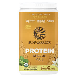 Sunwarrior, Classic Plus Protein, Vanilla, 1.65 lb (750 g)