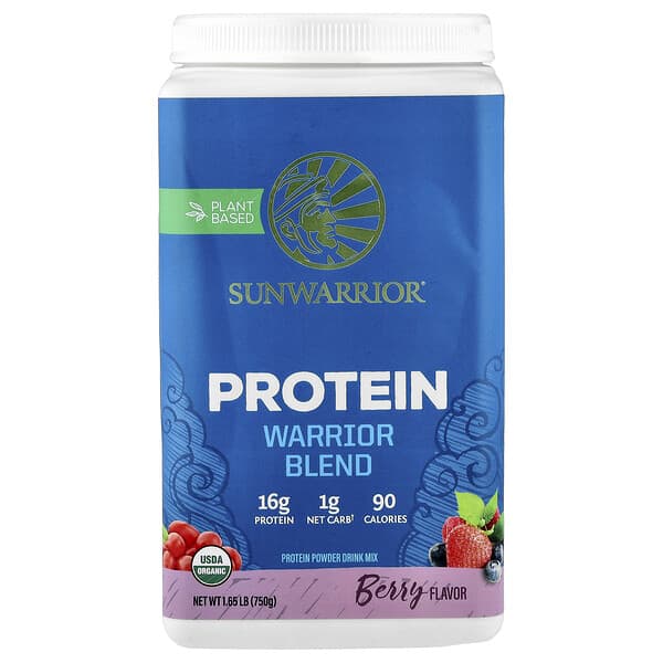 Sunwarrior Warrior Blend, Protein, Berry, 1.65 lb (750 g)