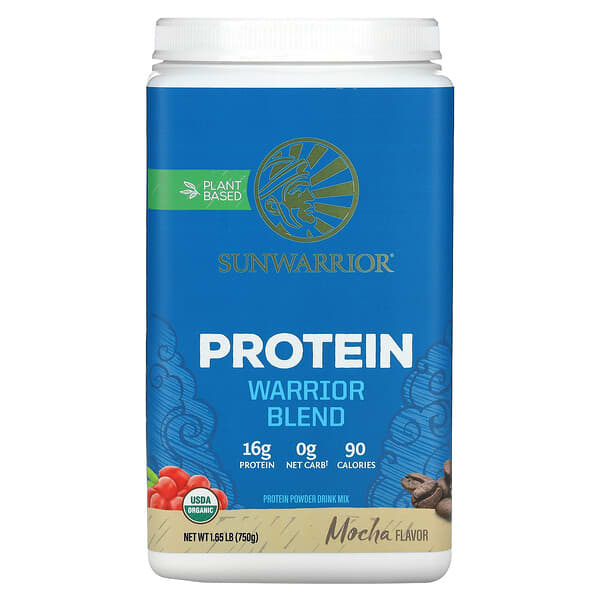 Sunwarrior Warrior Blend, Protein, Mocha, 1.65 lb (750 g)