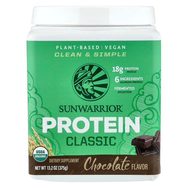 Sunwarrior, Protein Klasik, Coklat, 13.2 oz (375 g)