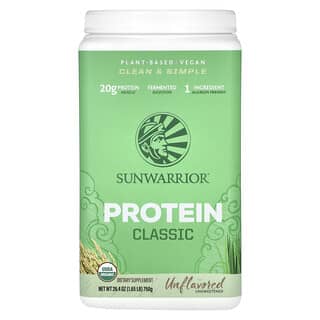 Sunwarrior, Proteína clásica, Sin sabor, 750 g (1,65 lb)