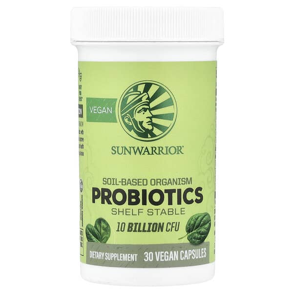 Sunwarrior, Probiotik, 10 Billion CFU, 30 Kapsul Vegan