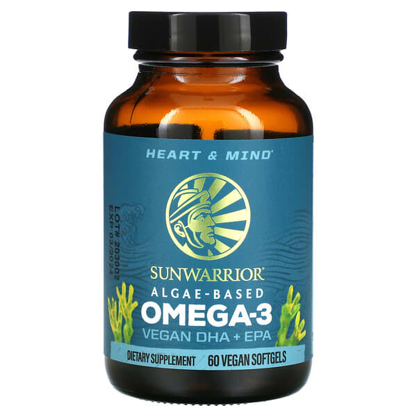 Sunwarrior, 歐米伽-3，素食 DHA + EPA，60 粒素食膠囊