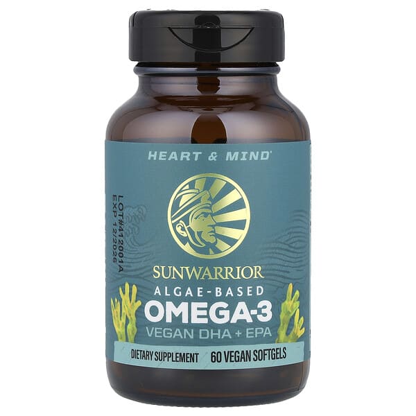 Sunwarrior, 歐米伽-3，素食 DHA + EPA，60 粒素食膠囊