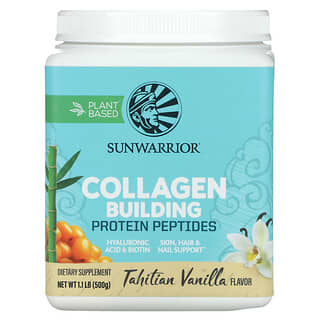Sunwarrior, Collagen Building Protein Peptides, Tahitian Vanilla, 1.1 lb (500 g)