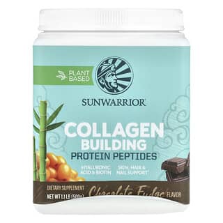 Sunwarrior, Peptídeos de Proteína de Construção de Colágeno, Fudge de Chocolate, 500 g (17,6 oz)