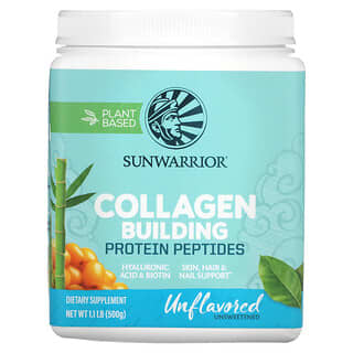 Sunwarrior, Collagen Building Protein Peptides, Unflavored, 1.1 lb (500 g)
