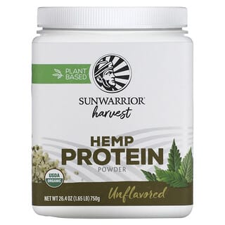 Sunwarrior, Hemp Protein Powder, Unflavored, 1.65 lb (750 g)