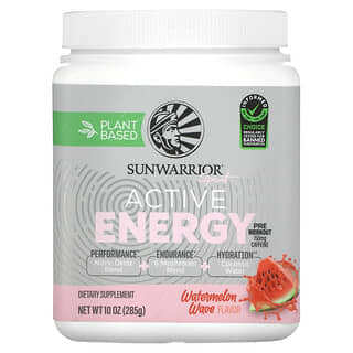 Sunwarrior, Sport, Active Energy Preworkout, Watermelon Wave, 10 oz (285 g)