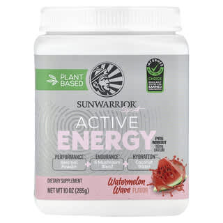 Sunwarrior, Sport, Active Energy Preworkout, Watermelon Wave, 10 oz (285 g)