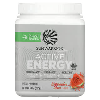 Sunwarrior, Deporte, Preentrenamiento con energía activa, Onda de sandía, 285 g (10 oz)