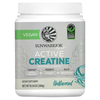 Sunwarrior, Sport, creatina monoidrato attiva, non aromatizzata, 300 g