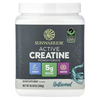 Sunwarrior, Sport, Active Creatine Monohydrate, Unflavored, 10.58 oz (300 g)