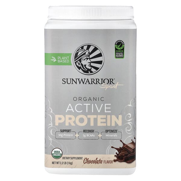 Sunwarrior Sport, Organic Active Protein, Chocolate, 2.2 lb (1 kg)