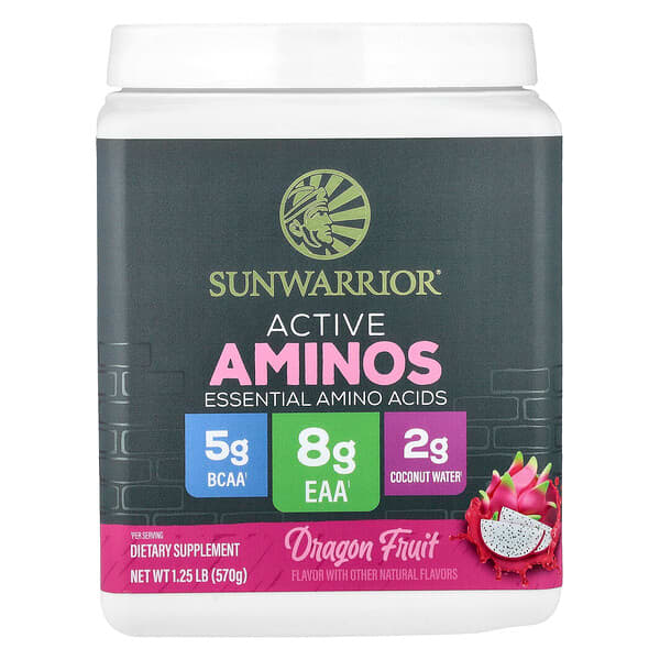Sunwarrior, Aktive aminosyrer, dragefrugt, 570 g