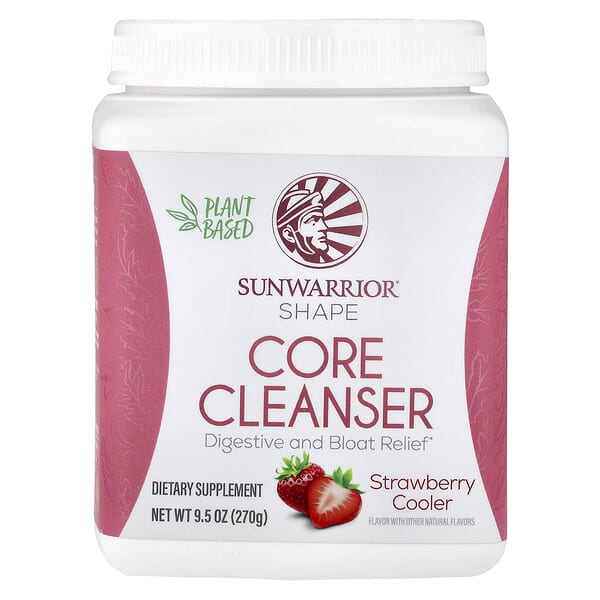 Sunwarrior Shape, Core Cleanser, Strawberry Cooler, 9.5 oz (270 g)