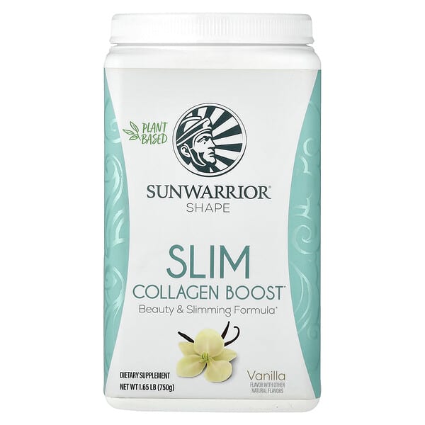Sunwarrior, Shape, Slim Collagen Boost™, Vanilla, 1.65 lb (750 g)