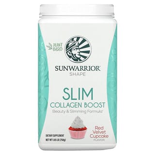 Sunwarrior, Shape, Slim Collagen Boost, Cupcake rouge velours, 750 g