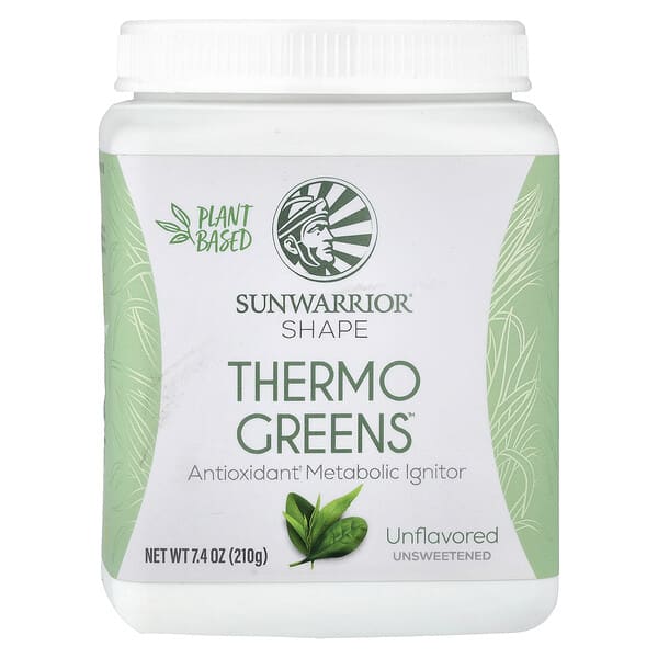 Sunwarrior, Shape, Thermo Greens™ สูตรไม่แต่งกลิ่นรส ขนาด 7.4 ออนซ์ (210 ก.)