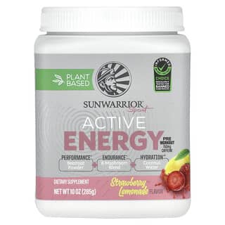 Sunwarrior, Sport, Energía activa para el preentrenamiento, Limonada de fresa, 285 g (10 oz)